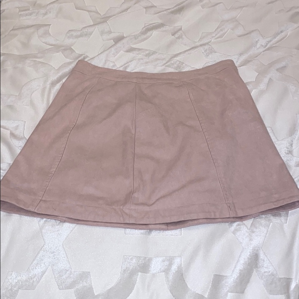 Pale pink mini skirt